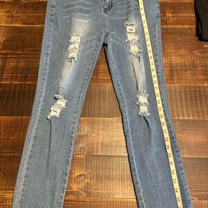 AQ/AQ Blue Distressed Skinny Jeans